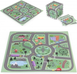 Large foam puzzle play mat for kids - City, 90.5 × 90.5 cm, 21 pcs, ECOTOYS