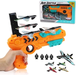WOOPIE Airplane Launcher Gun + 4 Foam Planes and 4 Targets