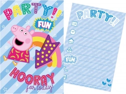 Set di inviti e buste per feste Peppa Pig (5+5)
