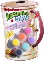 Acrylic Paints for Ceramics, Glass, and Stones - Set of 6 pcs