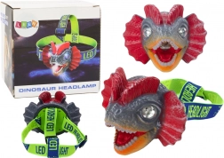 Naglavna svetilka Dinozaver z nastavljivim trakom in 3 LED diode