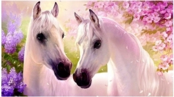 Diamantmaling – forelskede heste 30x40 cm NORIMPEX