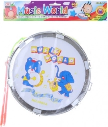 Plastowy bębenek ze zwierzątkami dla dzieci