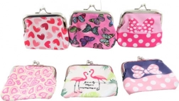 Colorful women's faux leather wallet 9 × 8.5 cm