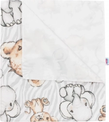 Nepremokavá flanelová podložka NEW BABY Zoo