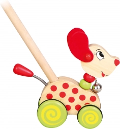 Bino potisni kužek na palici z zvončkom