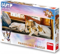 Panoramatické puzzle Gump na gauči 150 dílků