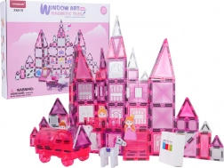 Magnetne gradbene sestavljanke za barvanje Rožnata princesa, 126 delov