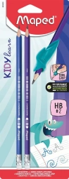 Set of Graphite Pencils Maped Kidy Learn Finger Guide 2 pcs