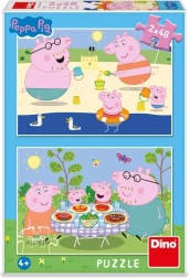 Slagalica Peppa Pig na odmoru 2×48 dijelova