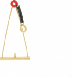 Lesena gugalnica za figurice z vzmetjo