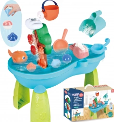 Table d'eau pour enfants 2en1 avec bac à sable et cascade WOOPIE