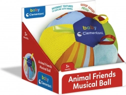 BABY CLEMENTONI balle musicale douce avec sons d’animaux (Ø 15 cm)
