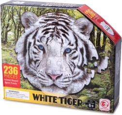 Outline puzzle white tiger 236 pieces