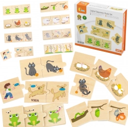 Viga wooden logic puzzle with animals – matching activities