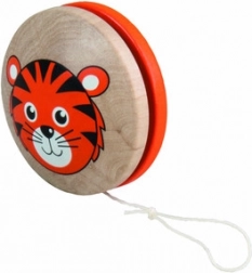 Detoa houten jojo Tijgertje oranje