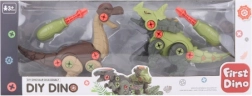 Screw-together dinosaurs for kids, 2 pcs with screwdriver