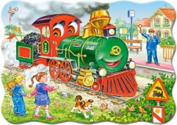 Puzzle 30 pezzi locomotiva verde