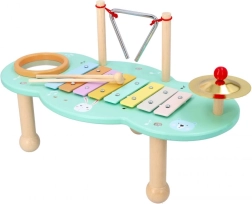 Kinder muziektafel met xylofoon, triangeltje en bekkentje