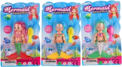 Syrena z długimi włosami i błyszczącą suknią