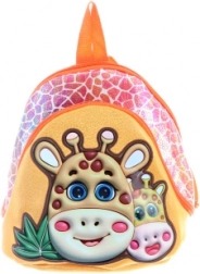Zainetto 3D per bambini giraffa, arancione