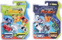 Set di otto veicoli a retrocarica da 7 cm