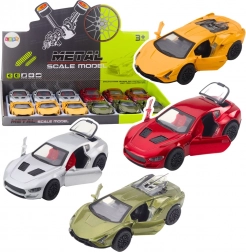 Kovinski športni avto s navijalnim pogonom, lučmi in zvoki