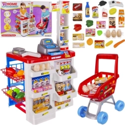 kids' supermarket with scanner, scale and shopping cart