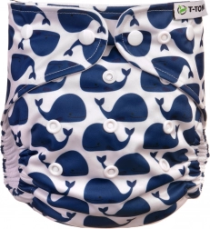 Couche-culotte AIO set de change à pressions Whales