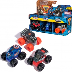 Monster Jam Mini Jams – set 3 mini tovornjakov MARVEL: Winter Soldier, Captain America, War Machine