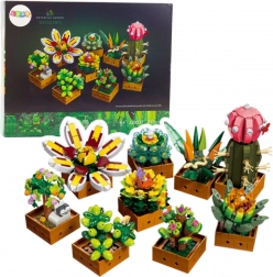 Exotic Flowers Building Set in Pots, 913 Pieces