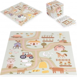 Grote EVA-schuimmat voor kinderen Boerderij 90,5 × 90,5 cm, 21 delen ECOTOYS