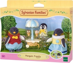Sylvanian Families famiglia di pinguini con carretto dei gelati