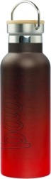 BAAGL Termobutelka z bambusową nakrętką Gradient czerwono-czarna