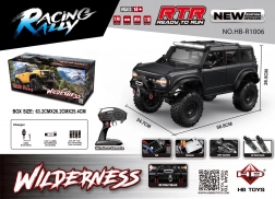Auto RC WILDERNESS 1:10, nero, impermeabile, illuminazione LED