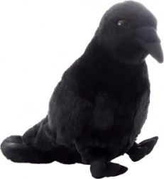 Plush Raven with Sound, 25 cm, eco‑friendly