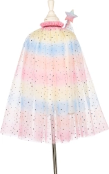 Costume per bambini – mantello unicorno con cerchietto e bacchetta (3–4 anni)