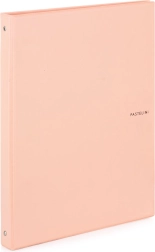 KARIS A5 ring notebook pastelini, apricot, PVC, 4-ring mechanism, 100 sheets