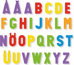 Dubbelzijdig magnetisch bord met letters voor kinderen – 58 magneten