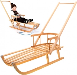 Luges en bois avec dossier pour enfants