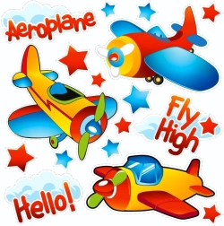 Stickers Airplanes Small Sheet