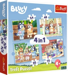 Puzzle Bluey et ses amis 4-en-1