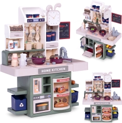 Cuisine pour enfants avec sons, lumières LED, générateur de vapeur, 35 accessoires