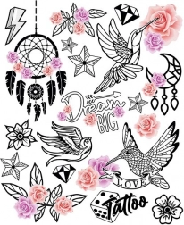 Iron-ons Hummingbird Large Sheet