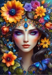 Puzzle Donna Fiorita 1000 pezzi