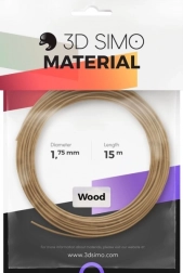 filament wood pro for 3d printing and 3d pens, brown 1.75 mm, 15 m