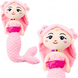 Roztomilá růžová plyšová mořská panna 32cm
