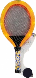 Raquettes lumineuses et balle pour tennis de plage