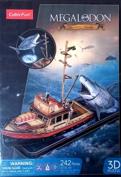 CubicFun 3D Puzzle Jaws – Shark Attack, 242 Pieces