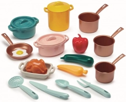 Large Set of Kids' Kitchen Equipment and Food